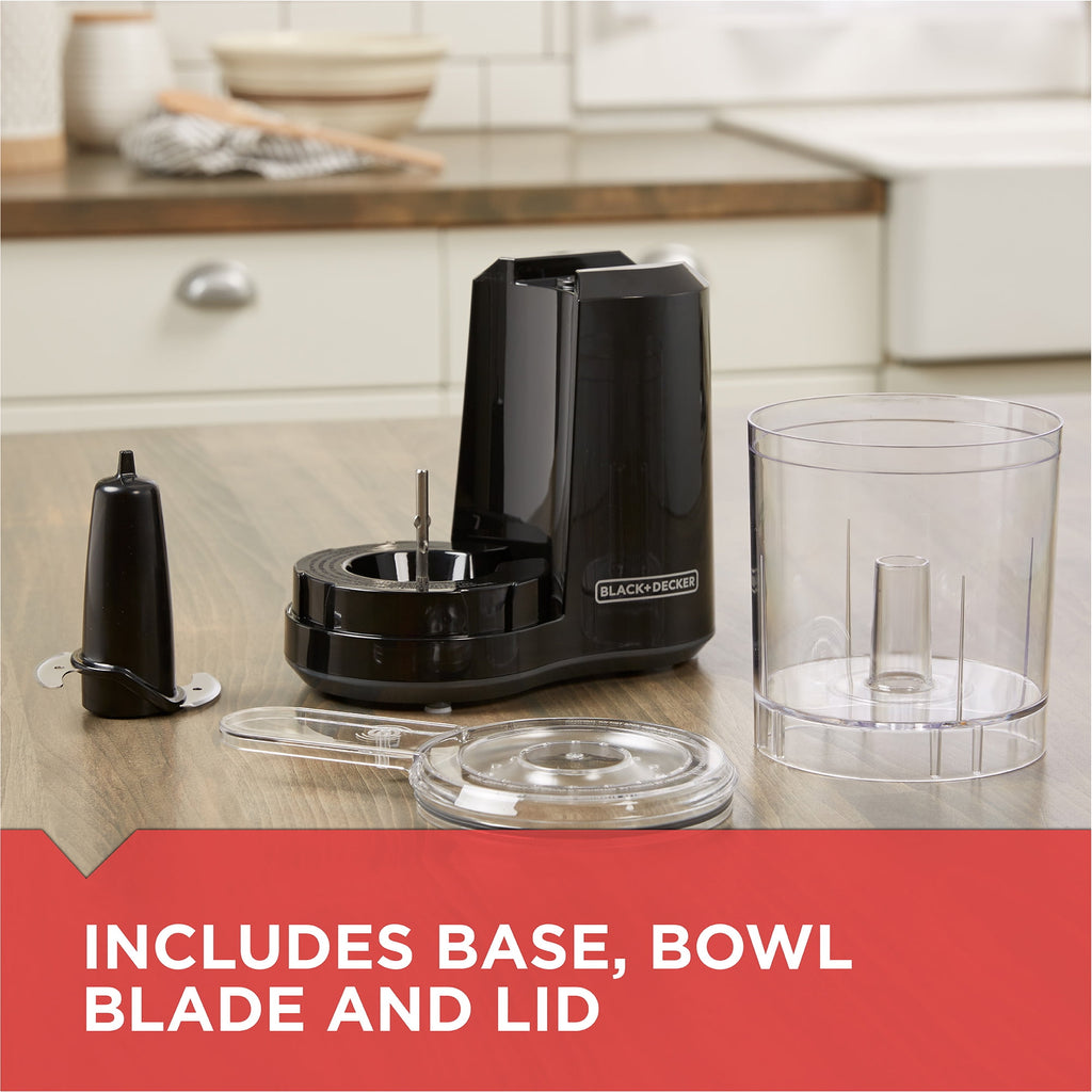 BLACK+DECKER FreshPrep 3-Cup Electric Food Chopper - Black, HC300B