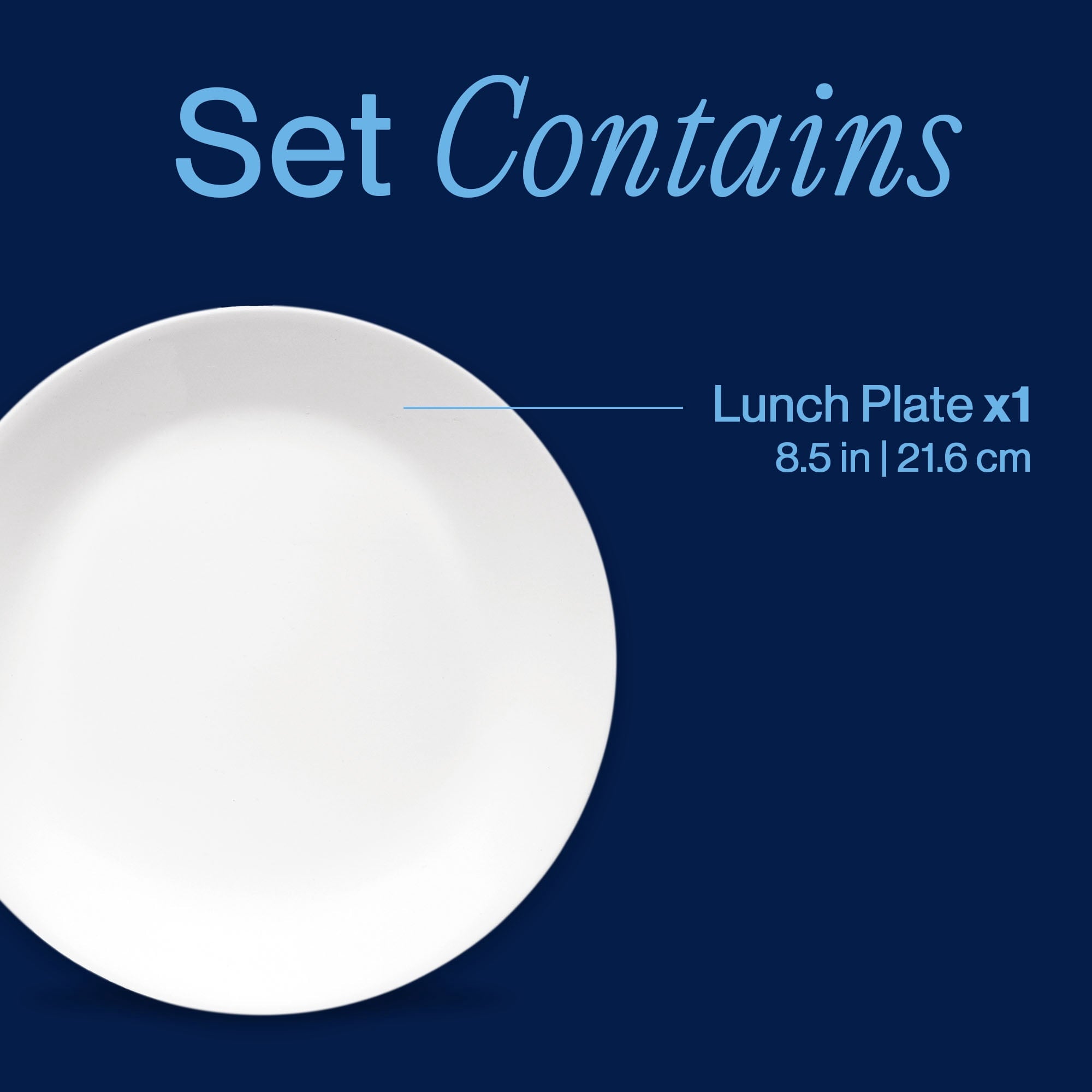 Corelle Winter Frost White - Round Lunch Plate, 8.5" - 2-Pack