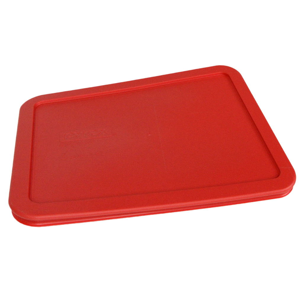 Pyrex 7211-PC Red Rectangle Plastic Storage Replacement Lid Cover (4-Pack)