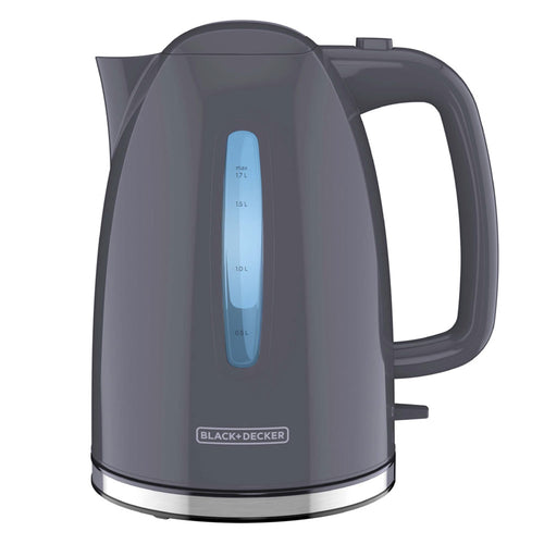 BLACK+DECKER KE1555GY 1.7L Cordless Electric Kettle with Rapid Boil - Grey