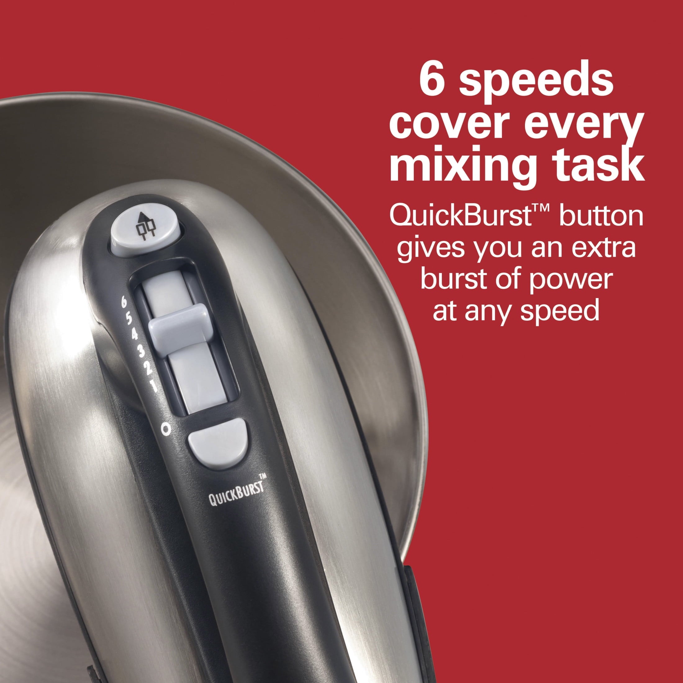 Hamilton Beach Classic Stand and Hand Mixer Combo for Kitchen - 4 Quart, 6 Speeds with Quick Burst, Black
