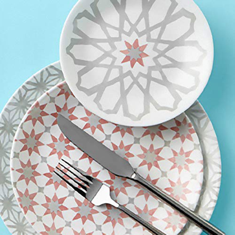 Corelle Heat Resistant Tableware Plates - Laminated Tempered Glass, (Set of 5)