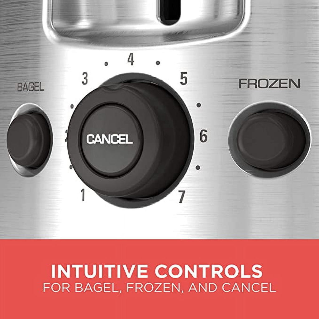 BLACK+DECKER 2-Slice Toaster - TR1278BD, Extra Wide Slots, 7 Shade Settings, 850 Watts, Frozen and Bagel Buttons