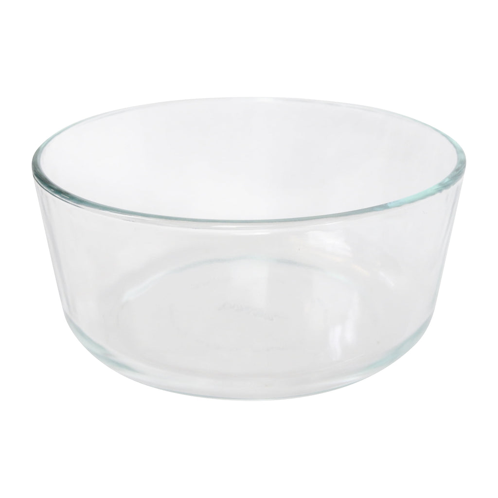 Pyrex 7203 7-Cup Round Glass Food Storage Bowl with 7402-PC Muddy Aqua Plastic Lid