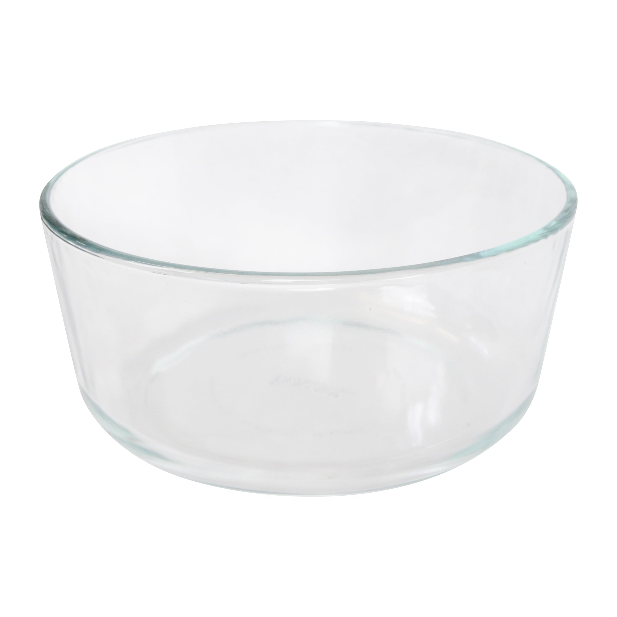 Pyrex 7203 7-Cup Glass Food Storage Bowl and 7402-PC Bahama Sunset Orange Plastic Lid Cover (4-Pack)