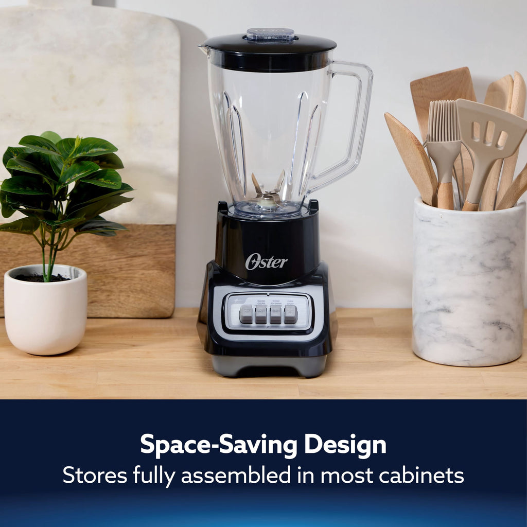 Oster Turbo 5-Speed Black Countertop Blender - Kitchen Blender, Blender for Smoothies
