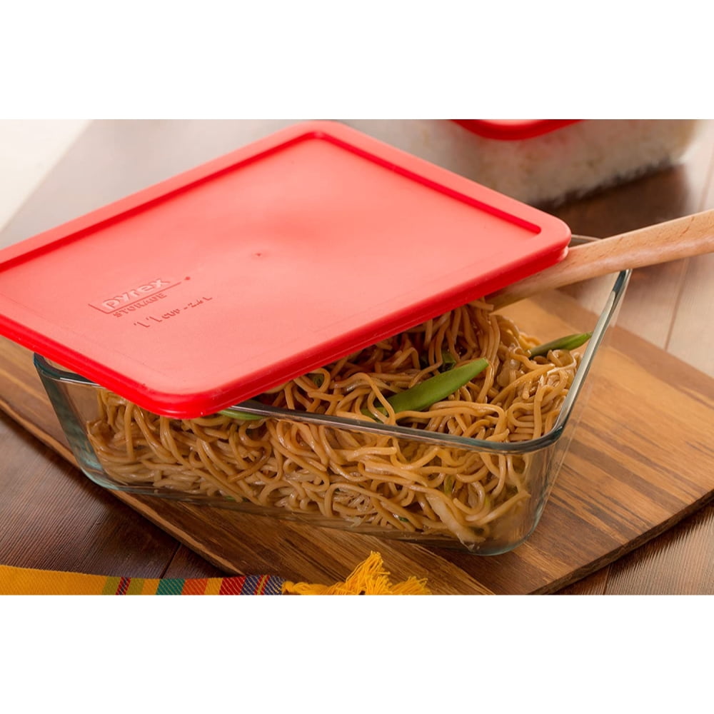 Pyrex Simply Store Rectangular Glass Food Storage Dish - 11-Cup (Pack of 2)