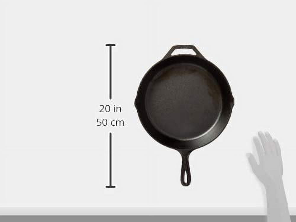 Lodge Wildlife Series-12 Inch Seasoned Cast Iron Skillet with Bear Scene and Assist Handle - 12", Black