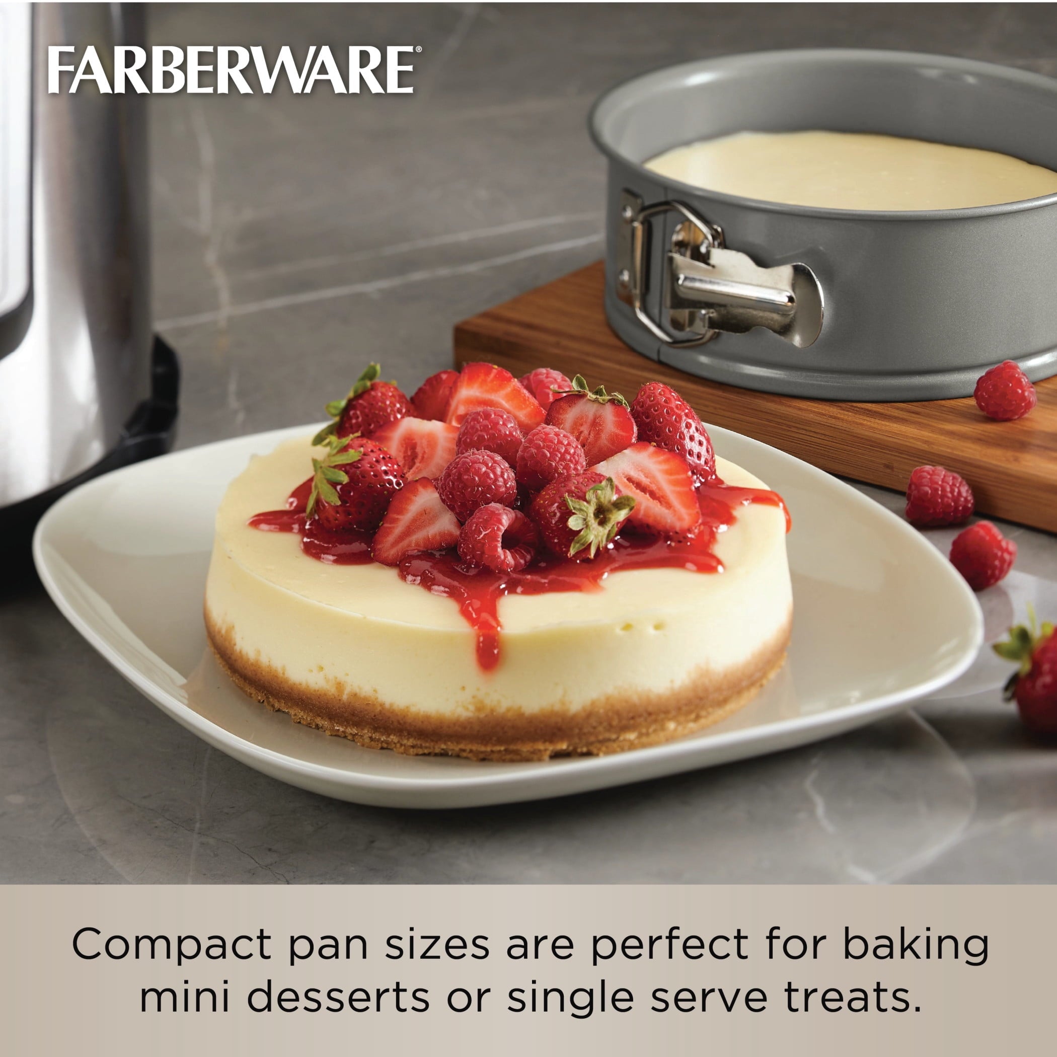 Farberware Specialty Bakeware 4 Pcs Nonstick Pressure Cookware Set - Dishwasher Safe and Oven Safe to 450°F, Gray