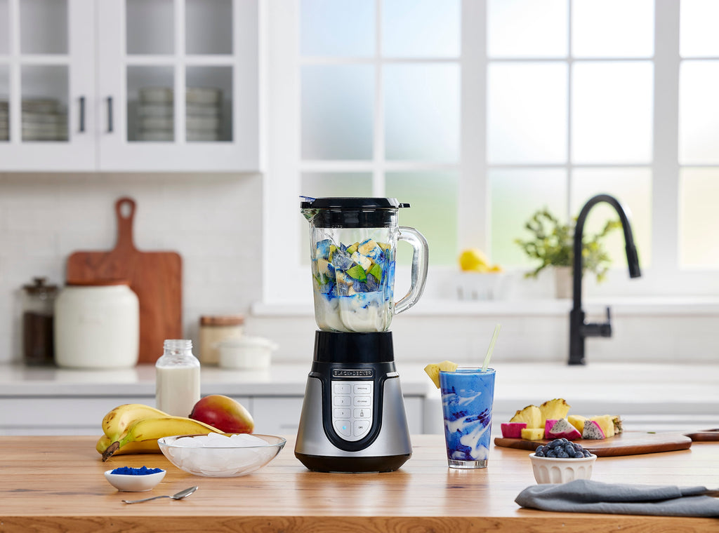 BLACK+DECKER Quiet Blender with 48 oz Glass Jar and 1000W Power - 3 Speeds