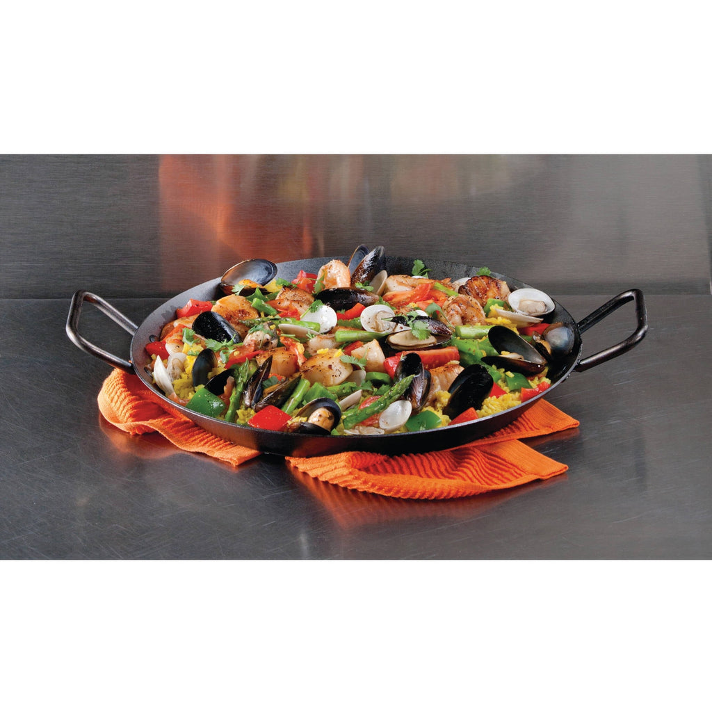 Lodge Cast Iron 15" Carbon Steel Skillet - CRS15, with double loop handles