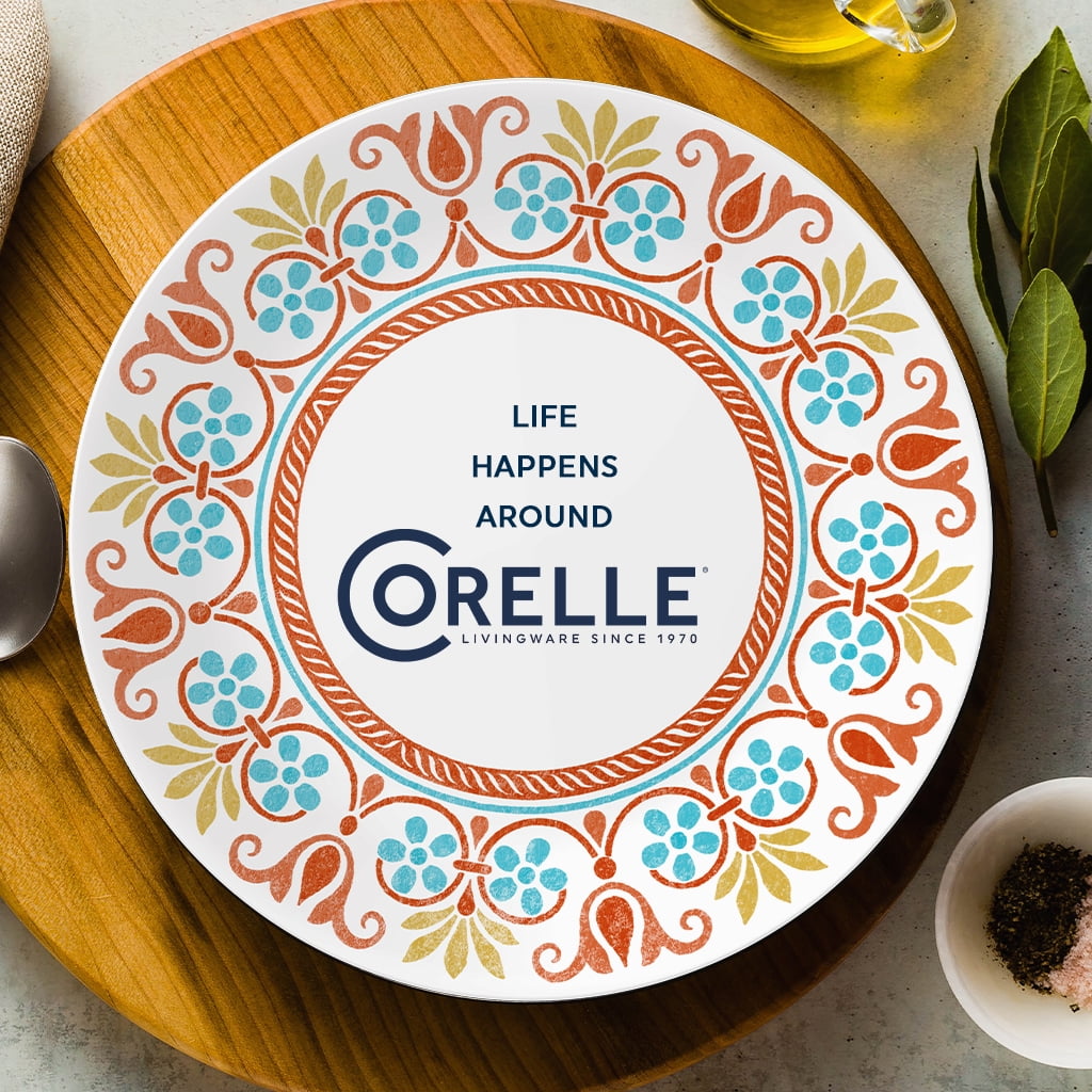 Corelle Terracotta Dreams 10.25" Glass Dinner Plate (Set of 6)
