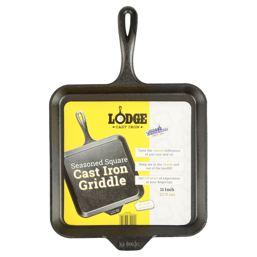 Lodge Seasoned Cast Iron 11" Square Pre-Seasoned Griddle