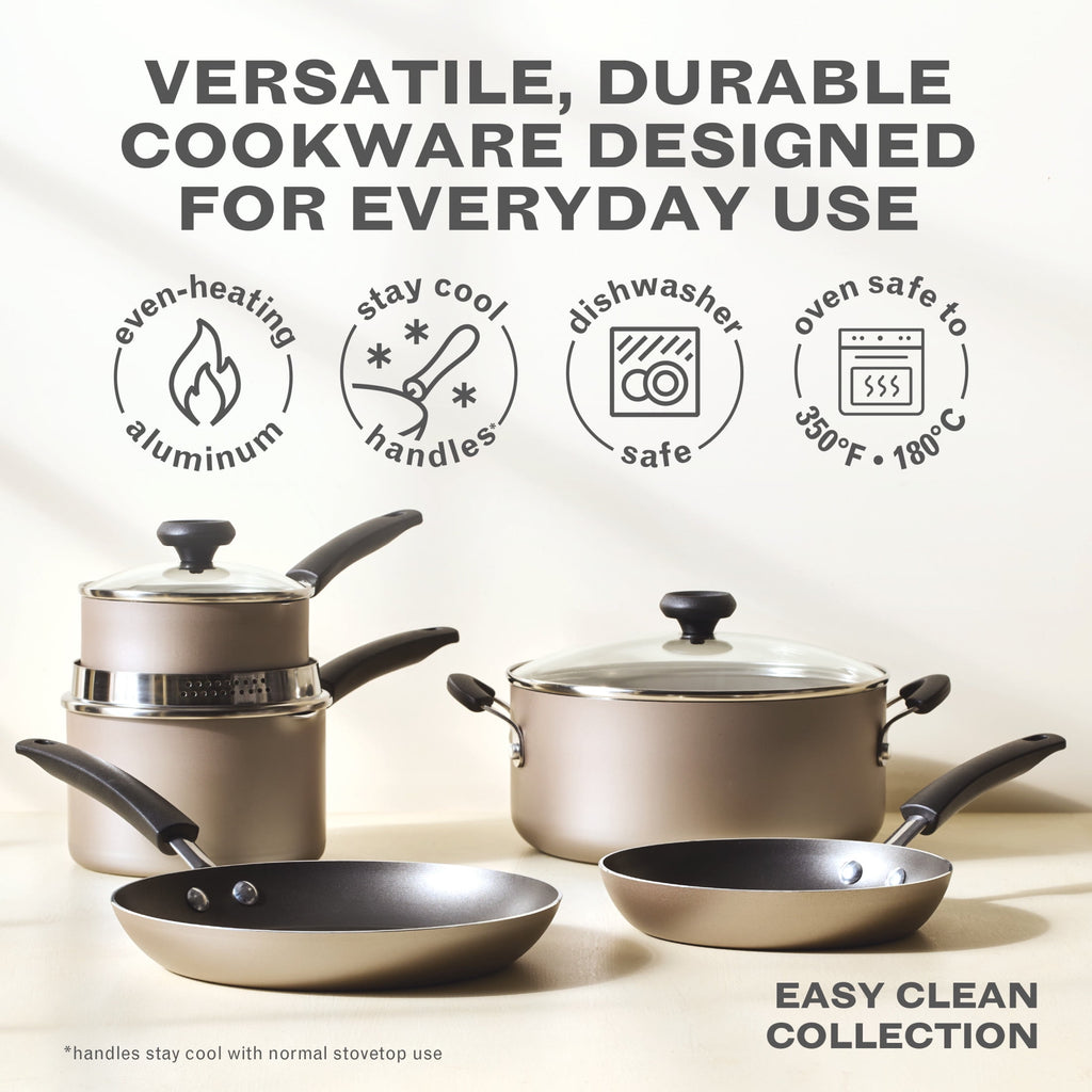 Farberware Easy Clean 8 Inch Nonstick Frying Pan / Skillet - Dishwasher Safe, Champagne