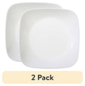 Corelle 10.5" Square Pure White Plate - 2-Pack