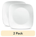 Corelle Pure White Square Lunch Plate - 9" - 2-Pack
