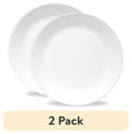 Corelle Winter Frost White - Round Lunch Plate, 8.5" - 2-Pack