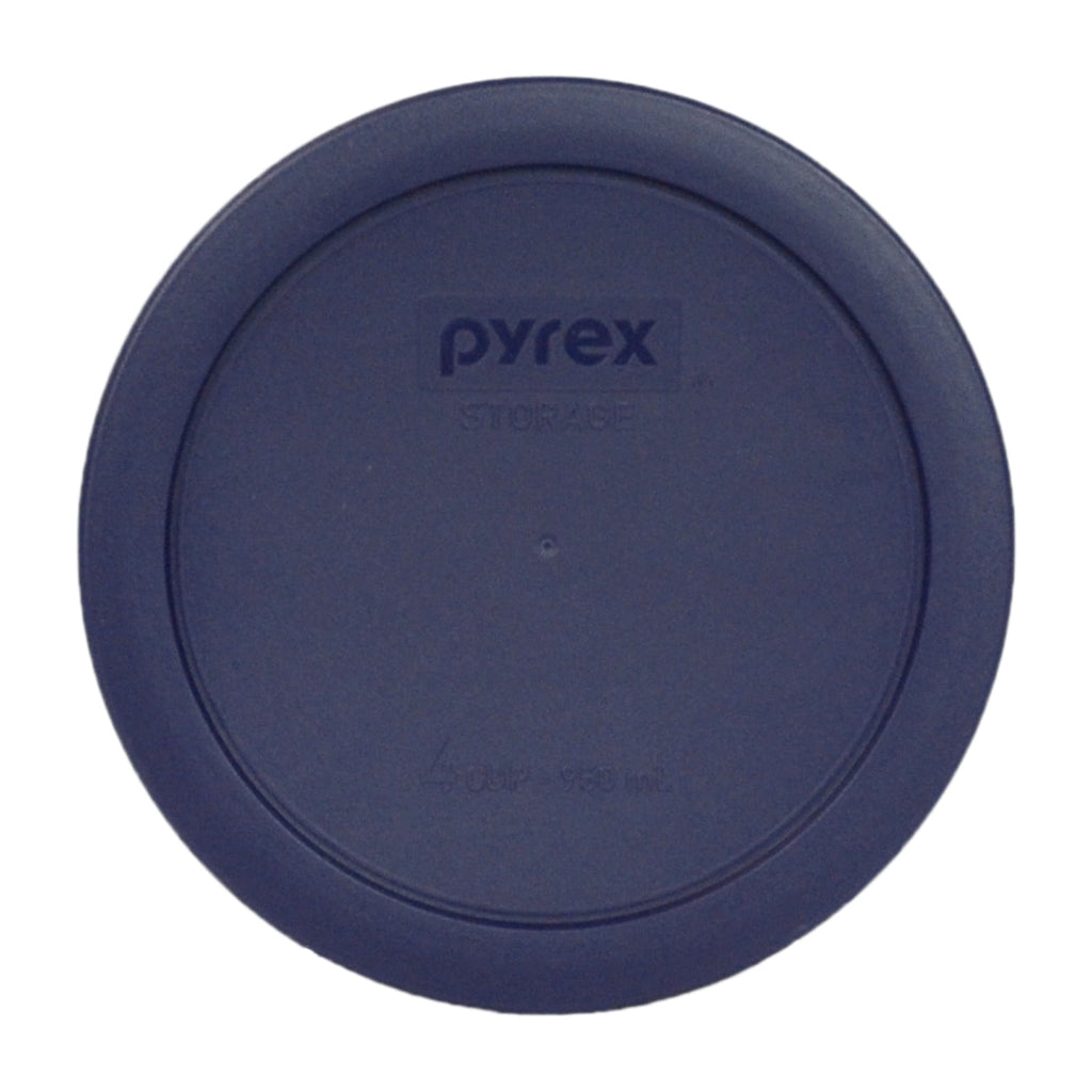 Pyrex 7201 Round Glass Food Storage Bowl and 7201-PC Dark Blue Lid Cover