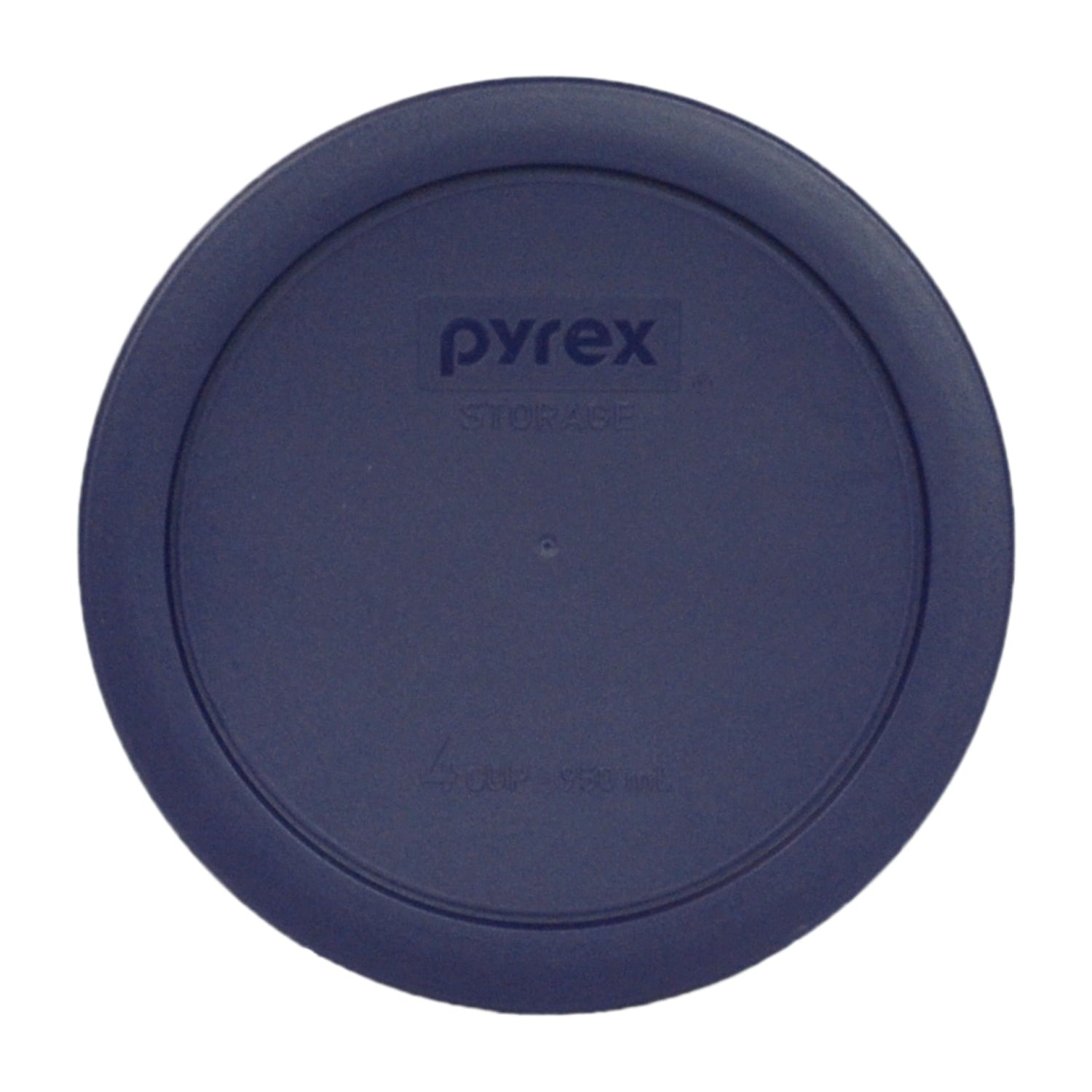 Pyrex 7201 Round Glass Food Storage Bowl and 7201-PC Dark Blue Lid Cover