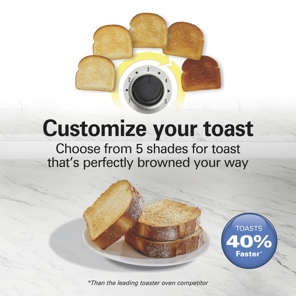 Hamilton Beach 2-in-1 Countertop Toaster Oven & Long Slot 2 Slice Toaster Combo - Stainless Steel