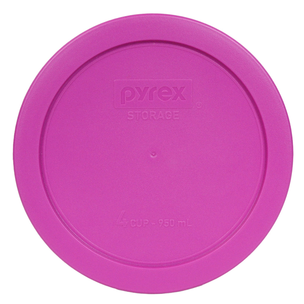 Pyrex 7201 4-Cup Bowls & 7201-PC Berry Pink Lids (2-Pack) - Made in USA