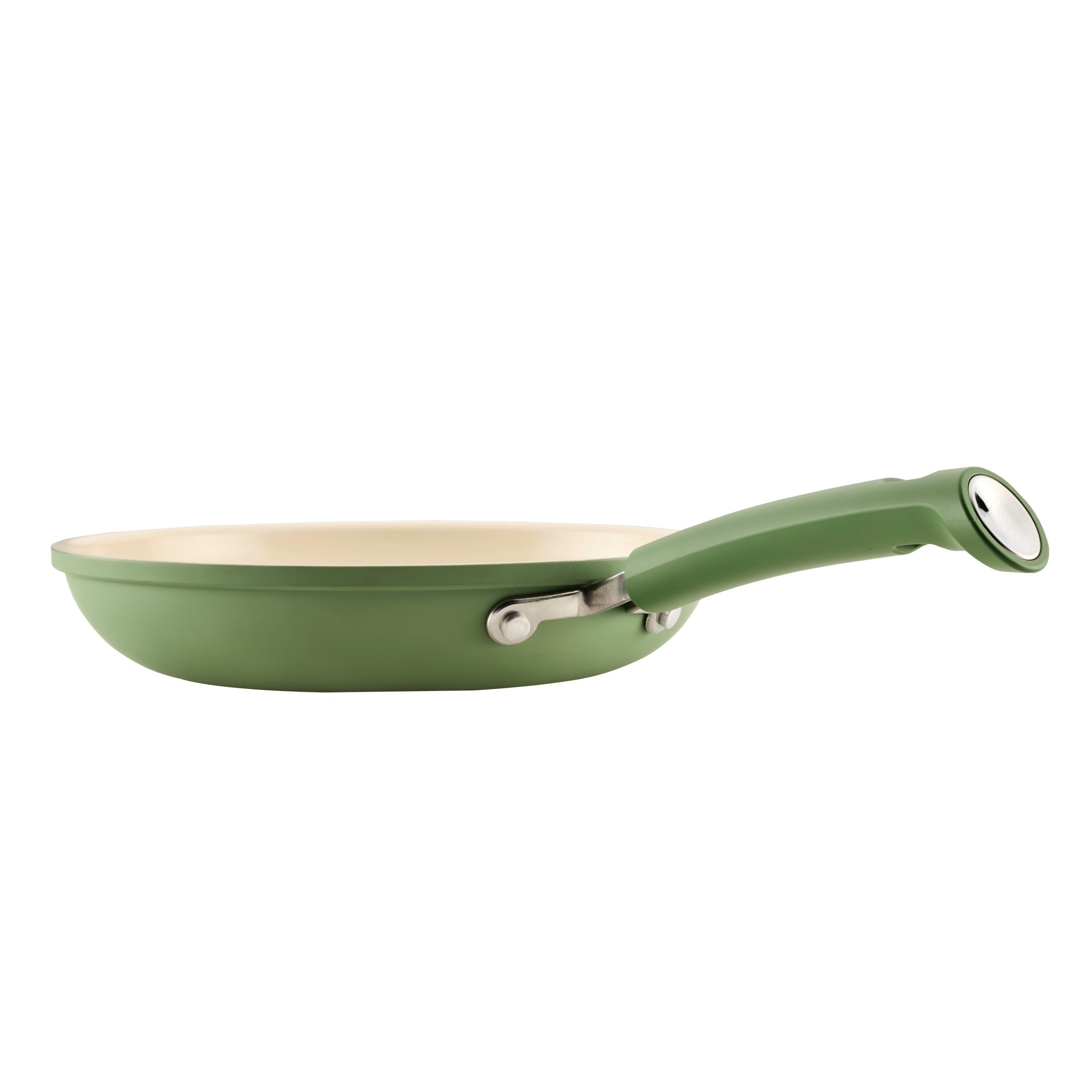 Farberware TrueCook 2pc Frying Pan Set - Dishwasher and Oven Safe, Matte Olive