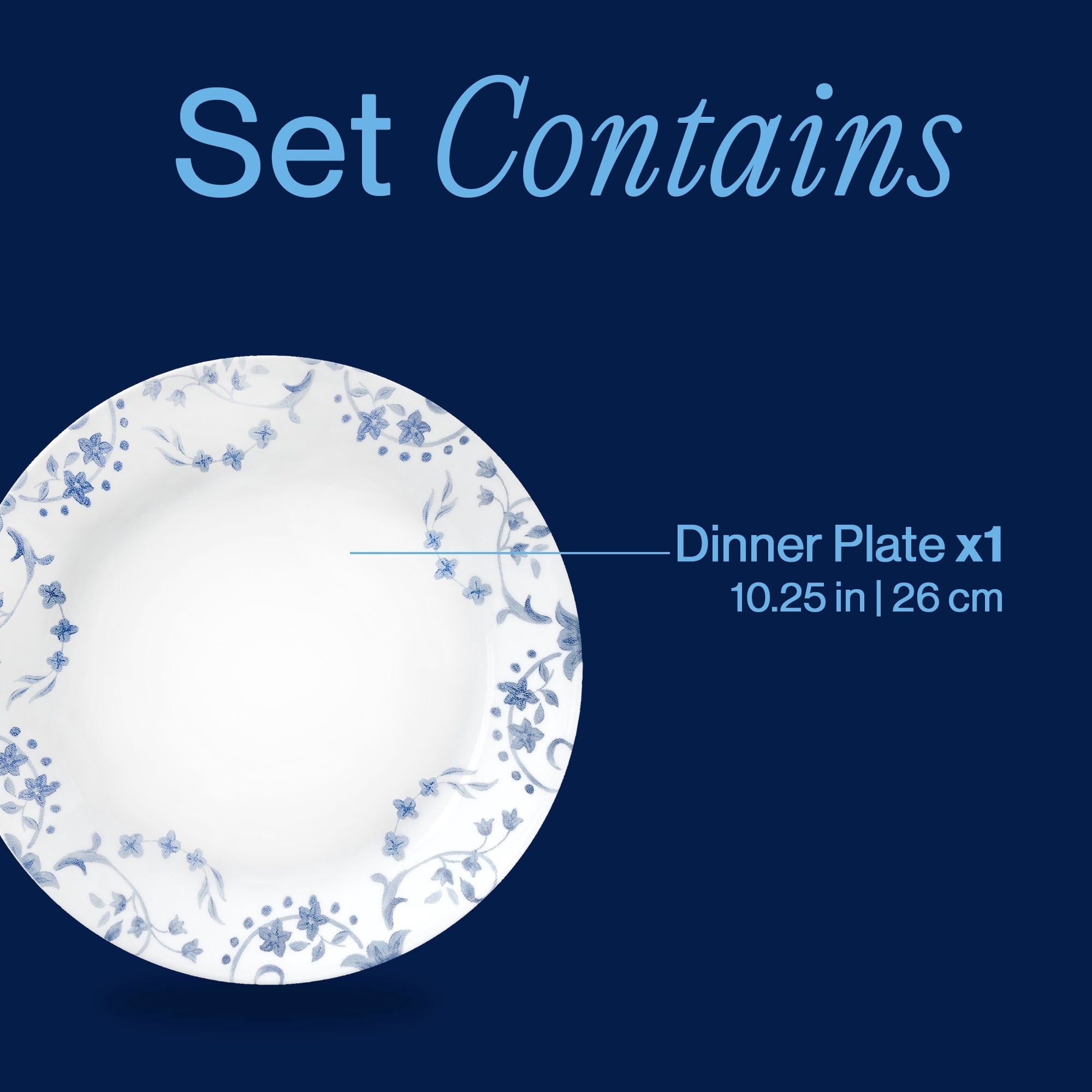 Corelle Darlington 10.25" Glass Dinner Plate