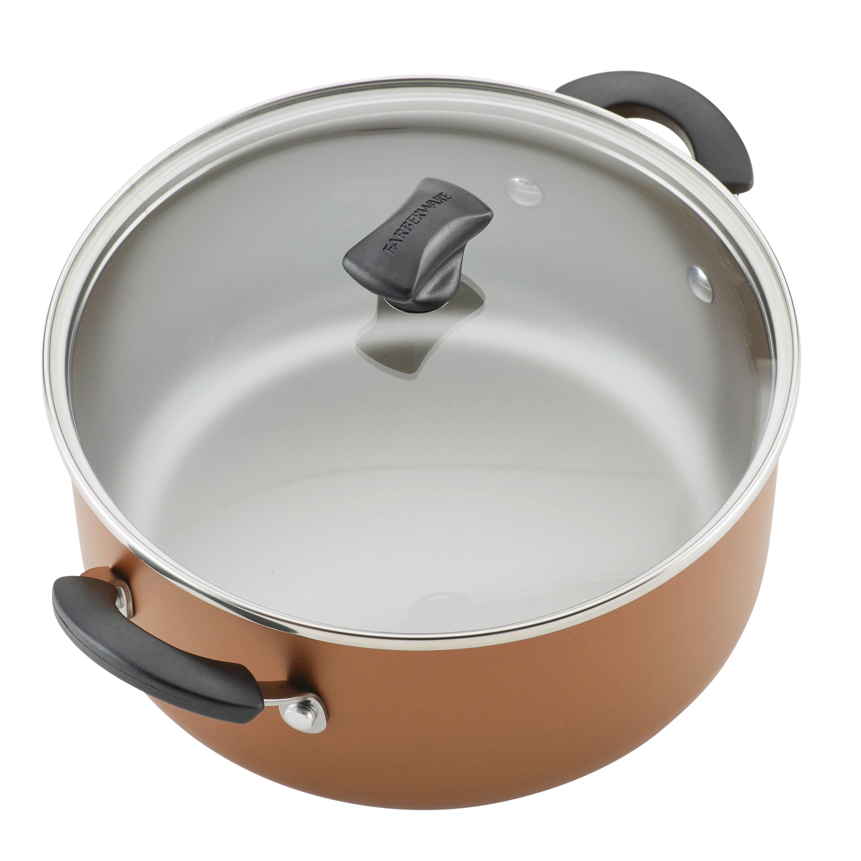 Farberware Cookstart Aluminum DiamondMax Nonstick Cookware Set - 15-Piece, Copper