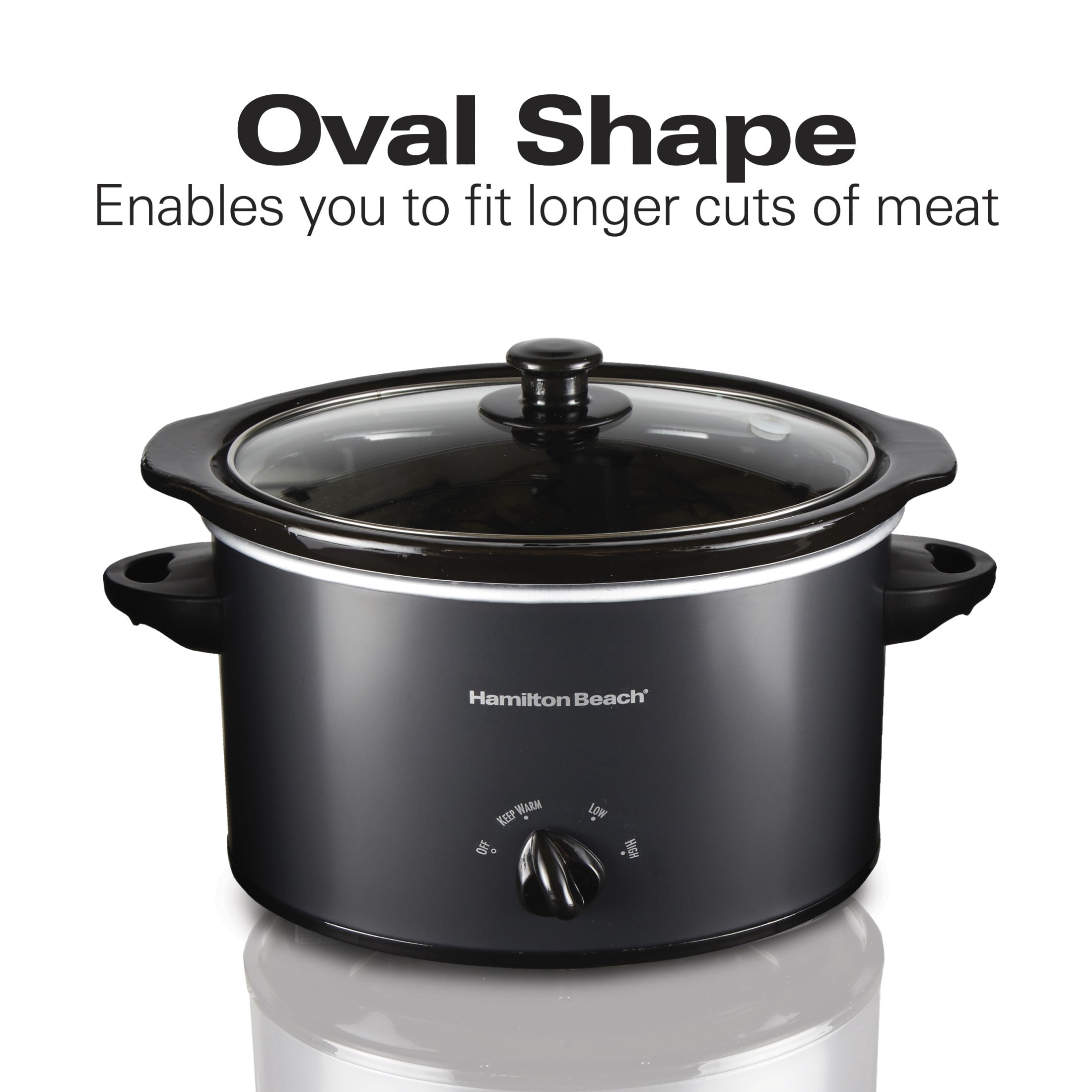 Hamilton Beach 3 Qt Slow Cooker - Stoneware Crock with Removable Pot, Black
