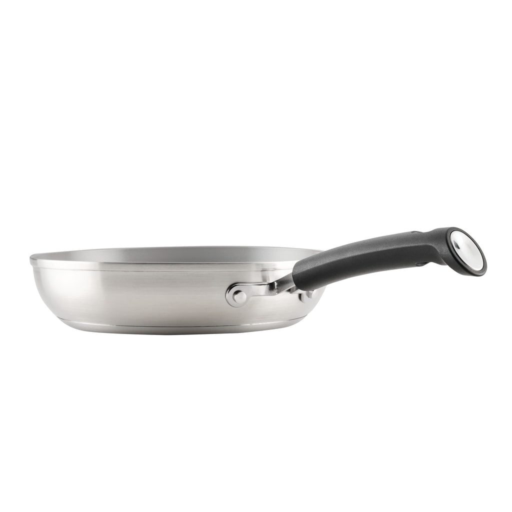 Farberware TrueCook Stainless Steel Ceramic Frying Pan - 9.5-Inch, Silver