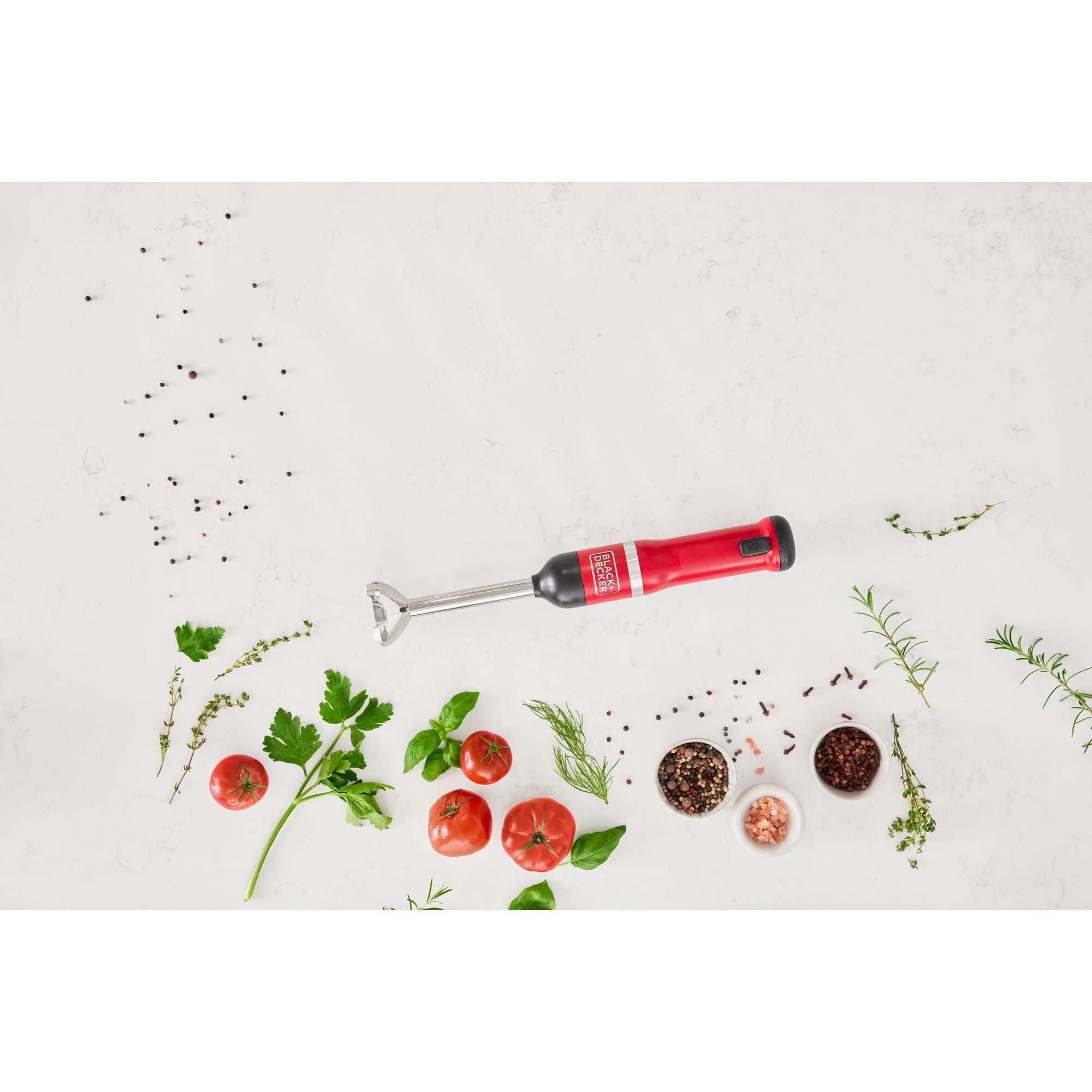Black And Decker Kitchen Wand Cordless Immersion Blender Red
