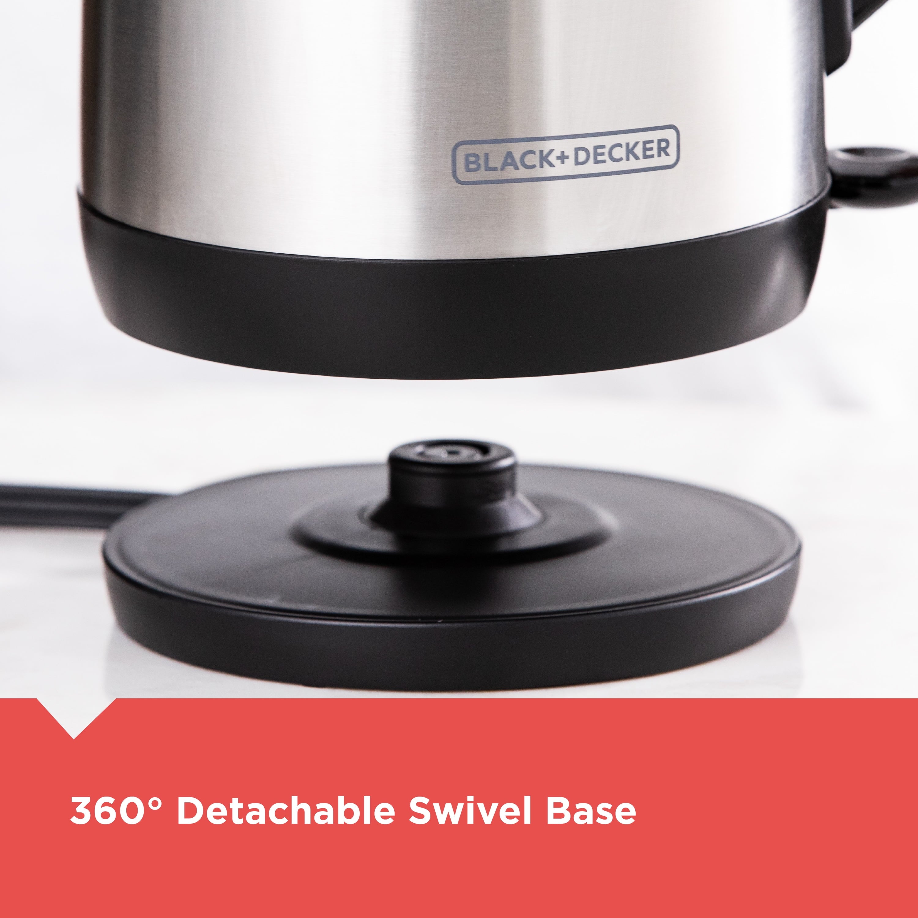 BLACK+DECKER 1.7L Stainless Steel Electric Cordless Kettle - KE1700SD