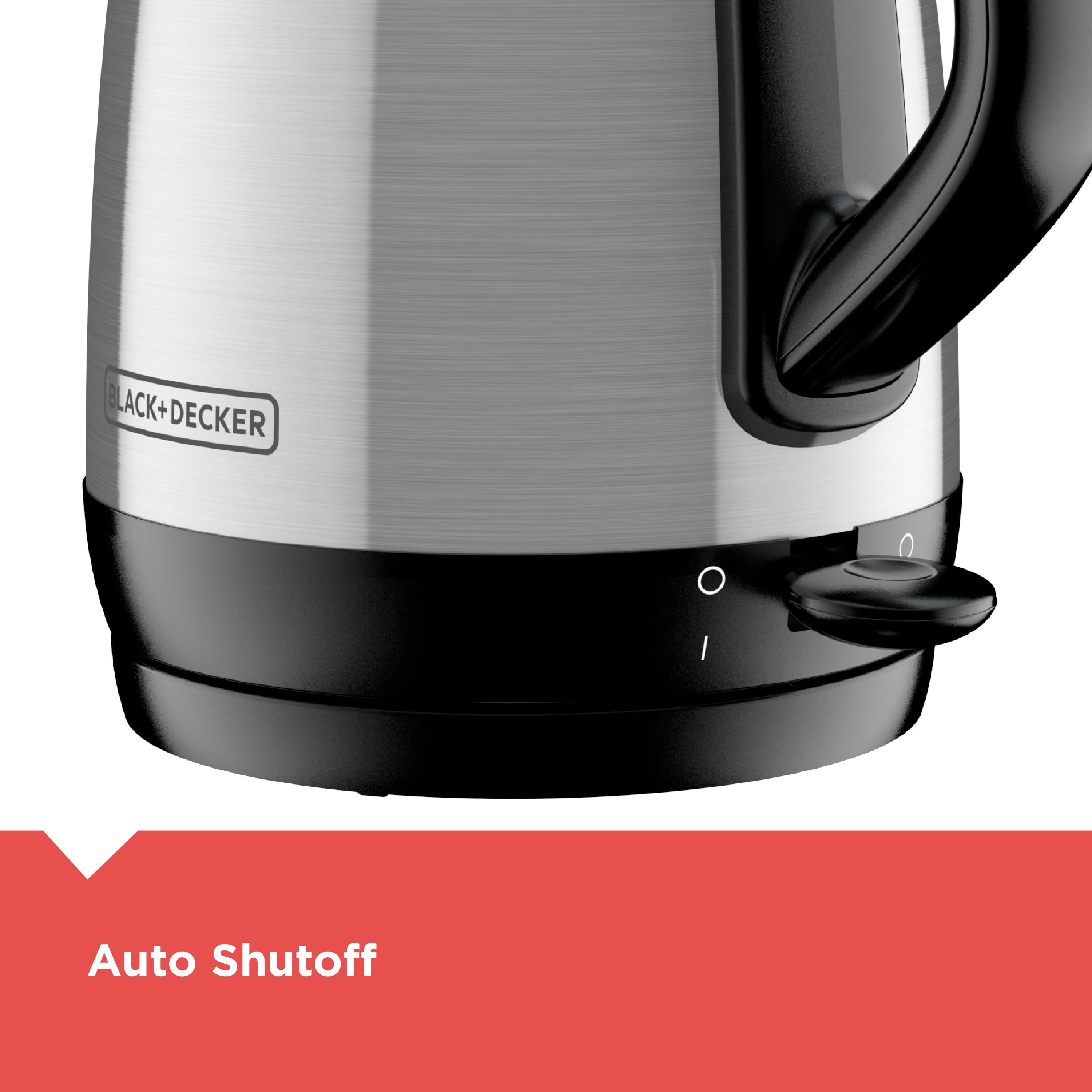 BLACK+DECKER 1.7L Stainless Steel Electric Cordless Kettle - KE1700SD
