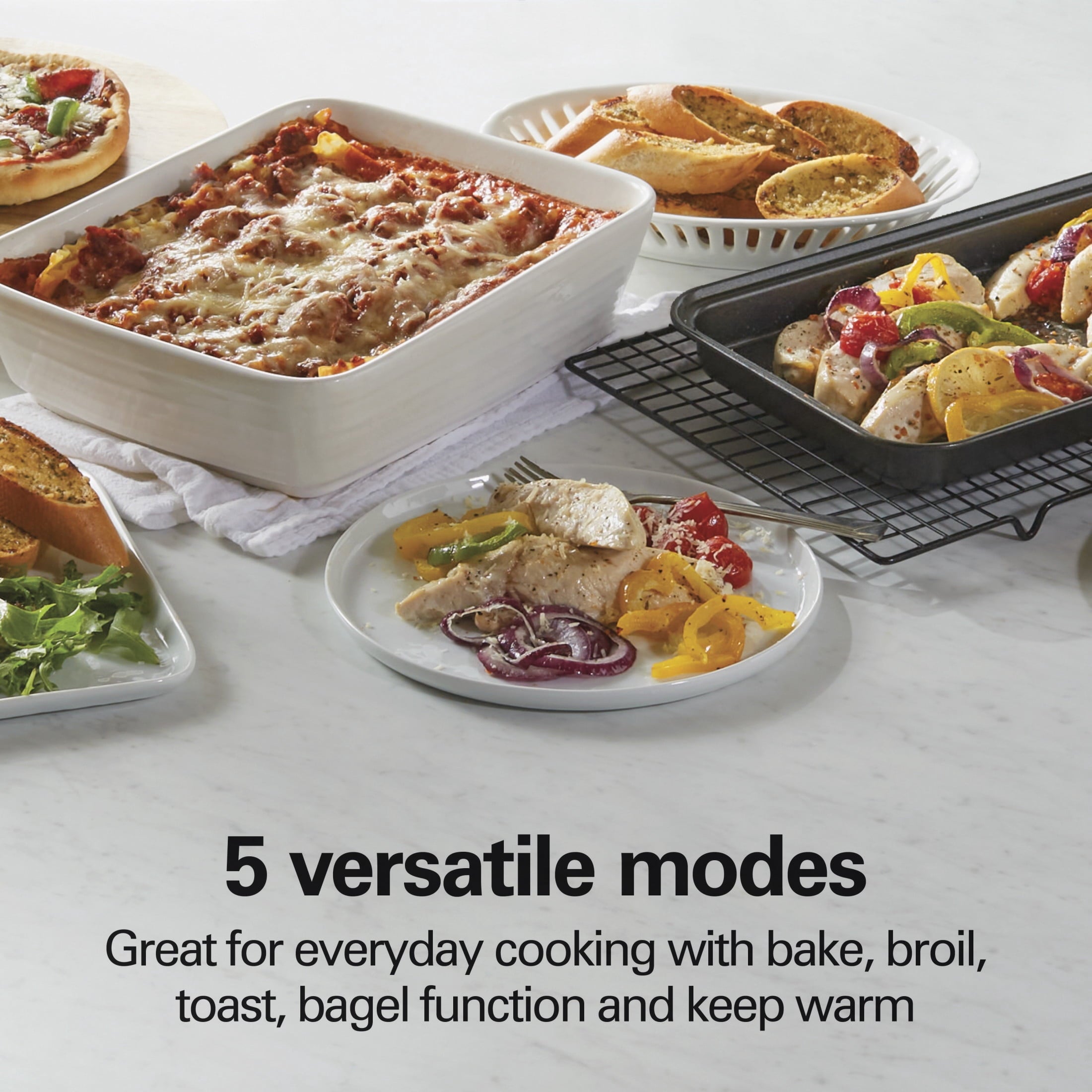 Hamilton Beach 4-Slice Countertop Toaster Oven with 5 Versatile Cooking Modes - Red