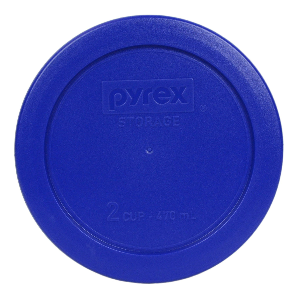 Pyrex (2) 7202-PC Dark Blue - (3) 7200-PC Cadet Blue, (2) 7201-PC Meyer Yellow, and (2) 7402-PC Dark Blue Plastic Lids