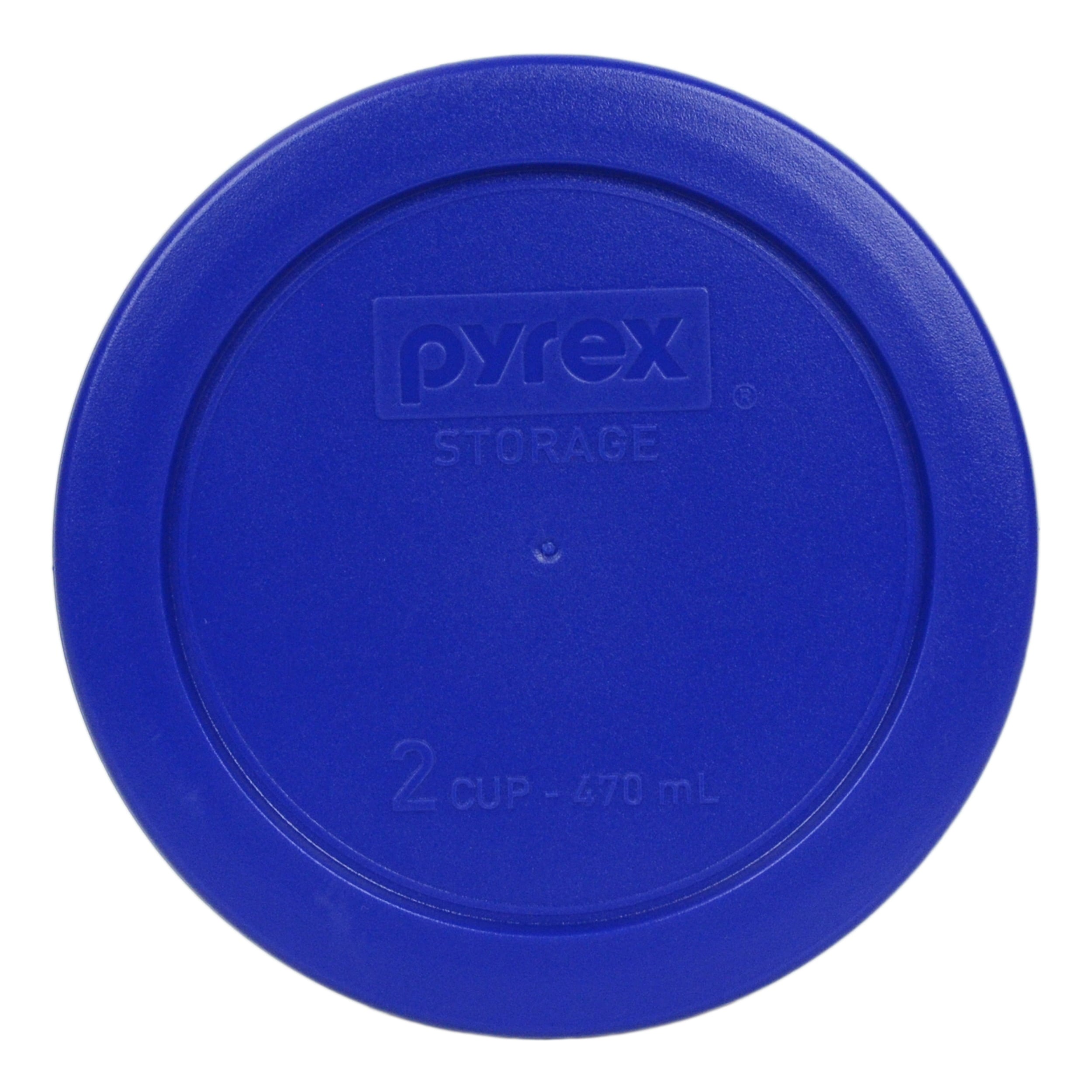 Pyrex (2) 7202-PC Dark Blue - (3) 7200-PC Cadet Blue, (2) 7201-PC Meyer Yellow, and (2) 7402-PC Dark Blue Plastic Lids