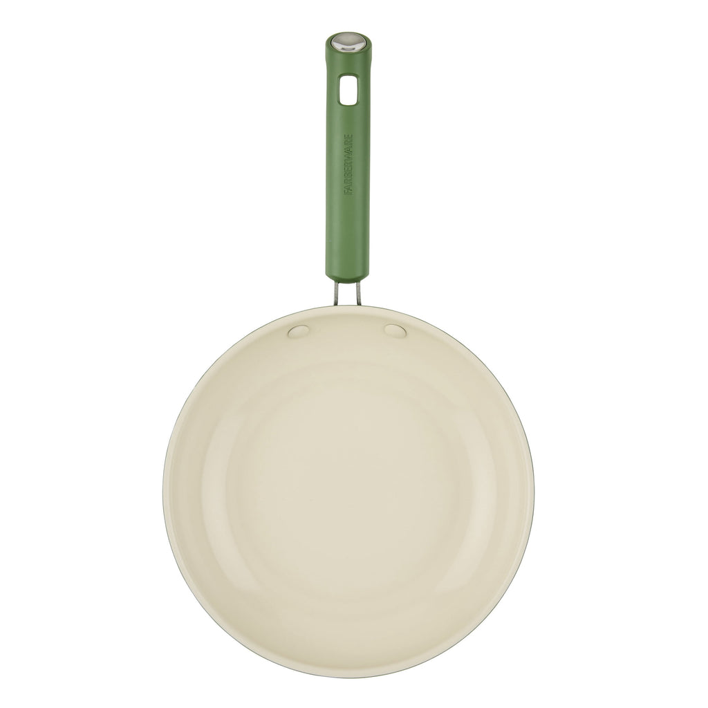Farberware TrueCook 2pc Frying Pan Set - Dishwasher and Oven Safe, Matte Olive