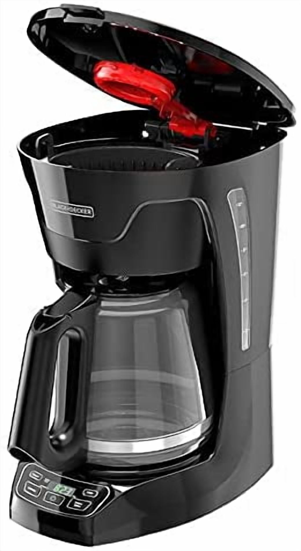BLACK+DECKER 12-Cup Programmable Coffeemaker with QuickTouch Controls - Glass Carafe, Auto Shut-Off, Black, CM1110B-1