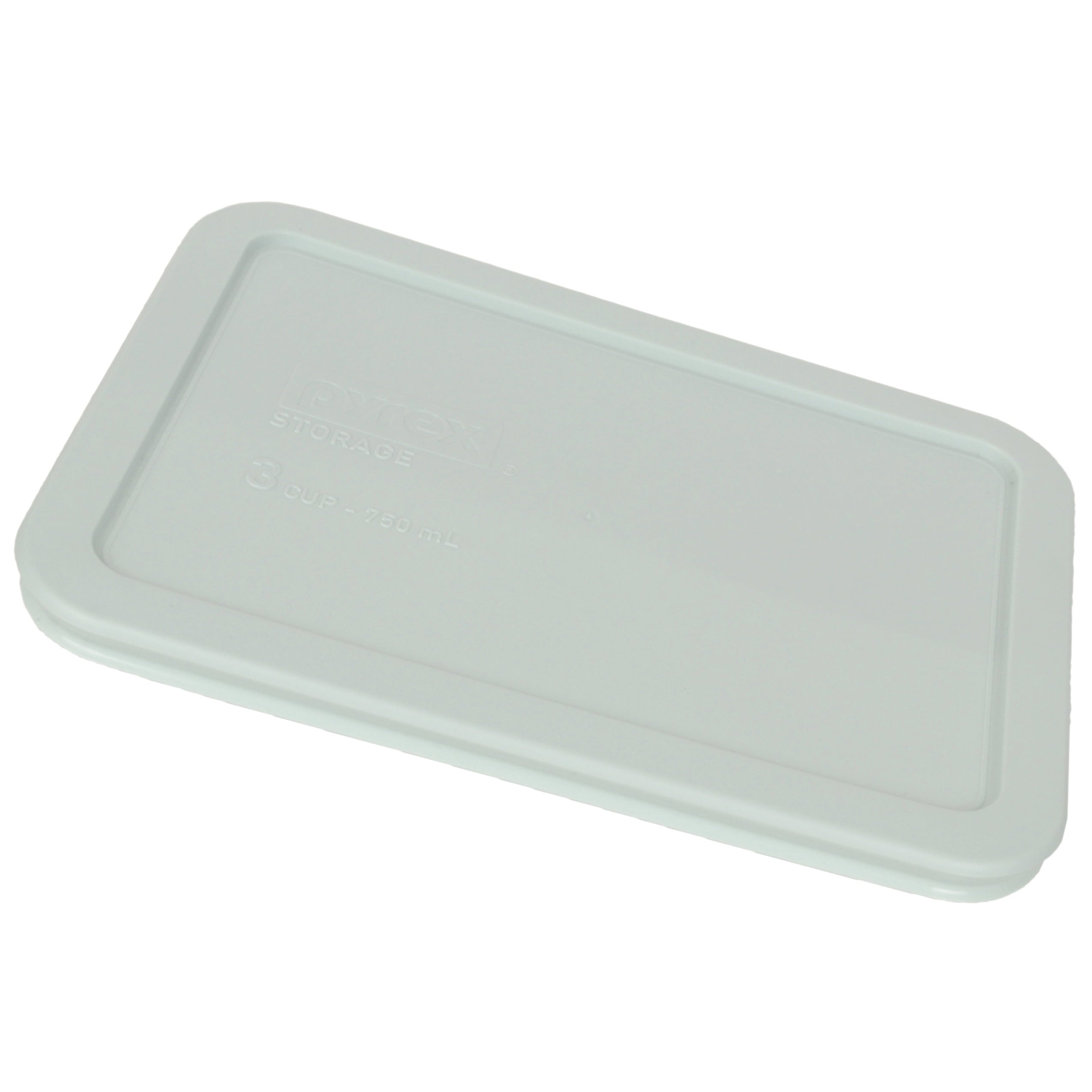 Pyrex 7210-PC Muddy Aqua Rectangle Plastic Replacement Lid Cover (6-Pack)