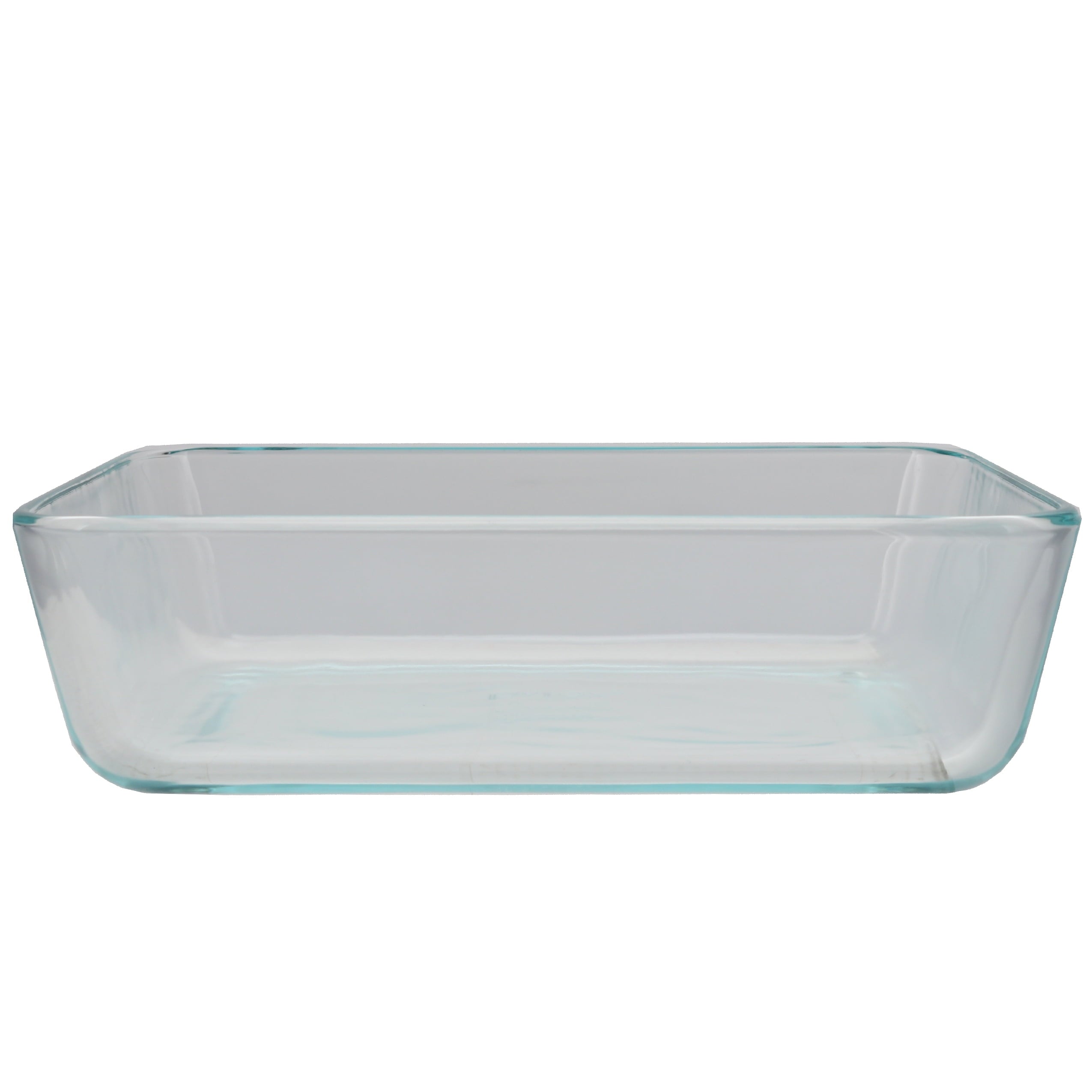 Pyrex (2) 7210 3-Cup Glass Dishes & (2) 7210-PC Sun Bleached Turquoise Lids