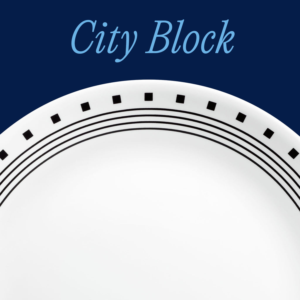 Corelle City Block 18-Piece Glass Dinnerware Set (Service for 6)