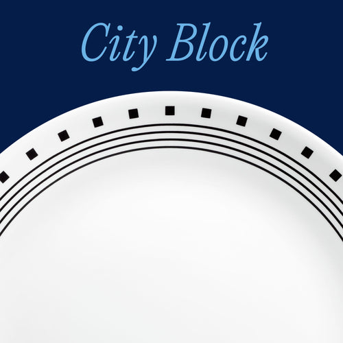 Corelle City Block 18-Piece Glass Dinnerware Set (Service for 6)