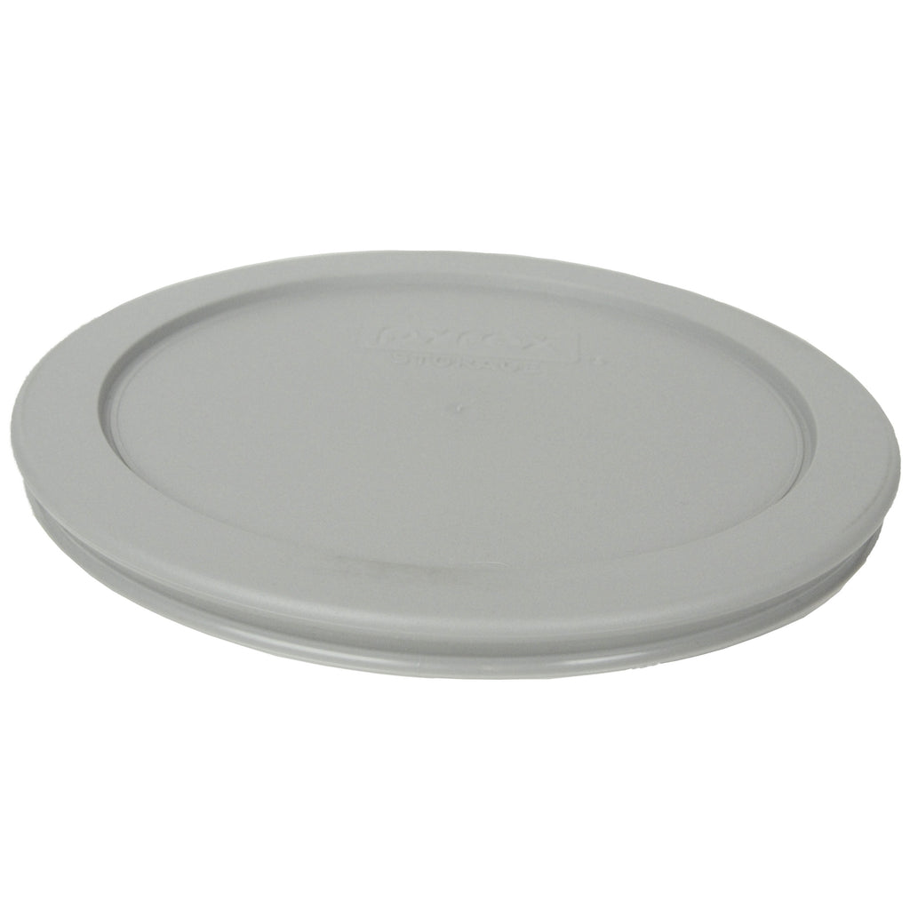 Pyrex (2) 7201 4-Cup Glass Storage Bowls and (2) 7201-PC Jet Gray Plastic Lids
