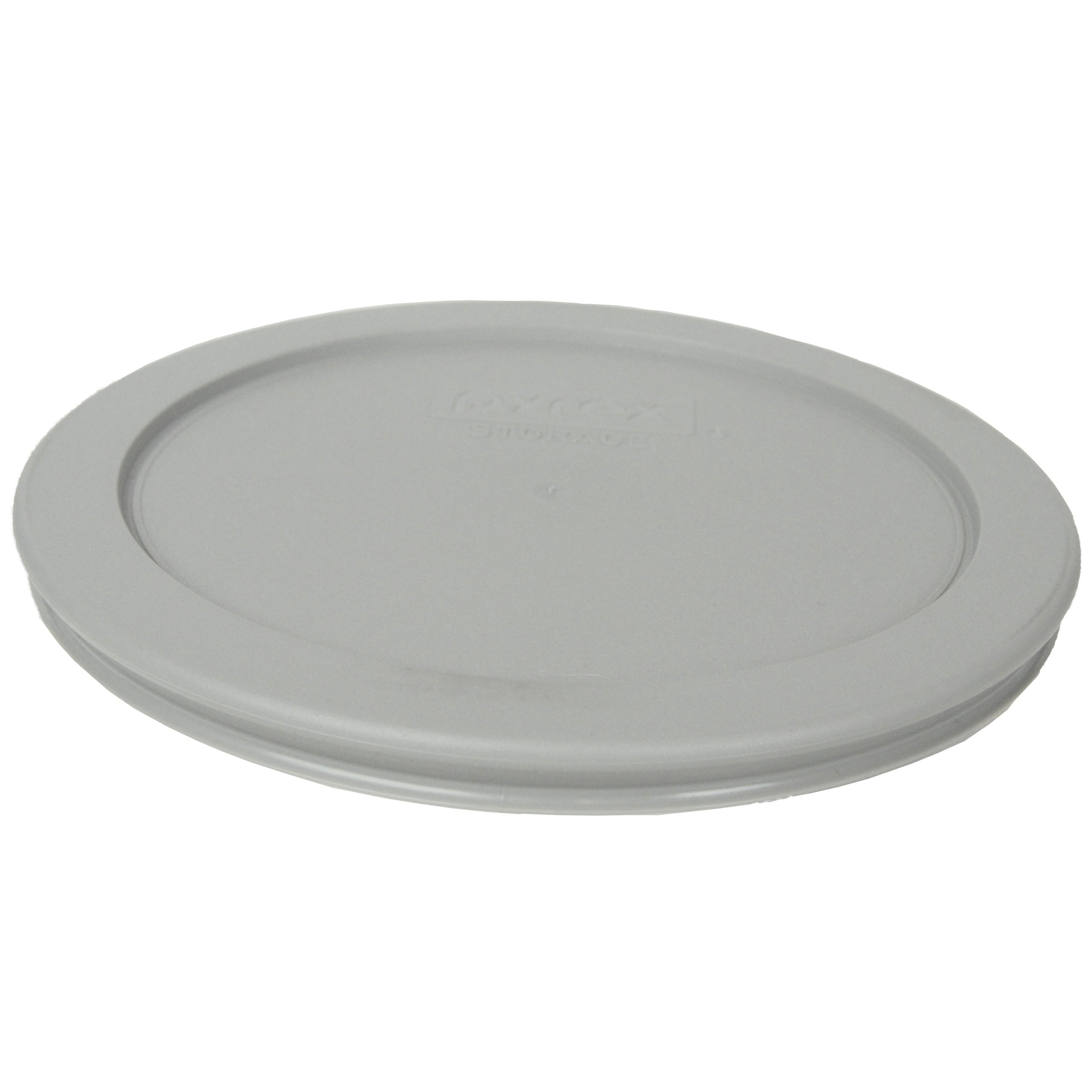 Pyrex (2) 7201 4-Cup Glass Storage Bowls and (2) 7201-PC Jet Gray Plastic Lids