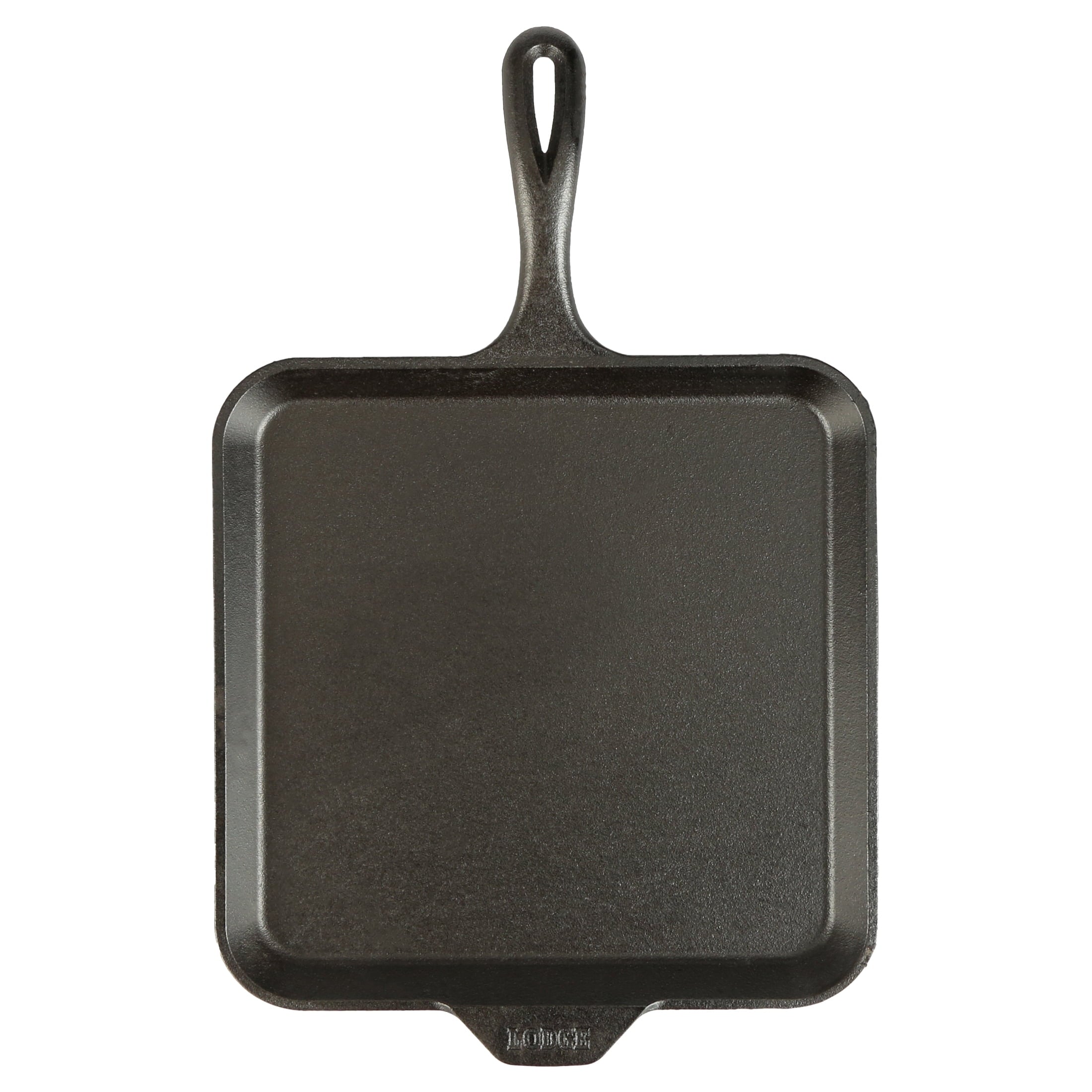 Lodge Cast Iron 11" Savor the Outdoors - Seasoned Square Griddle, Black