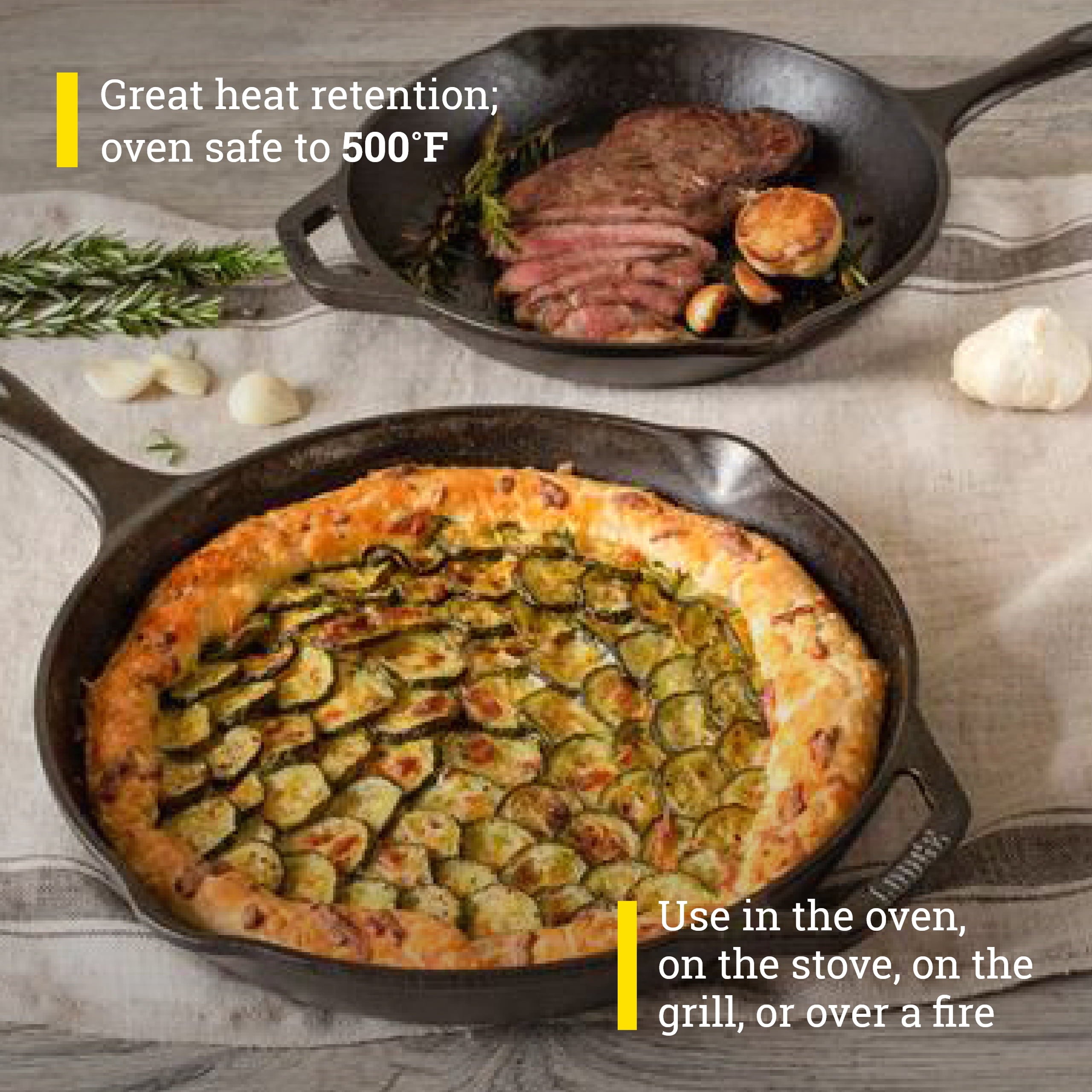 Lodge Chef Collection 2pc Set (10" & 12" Skillet)