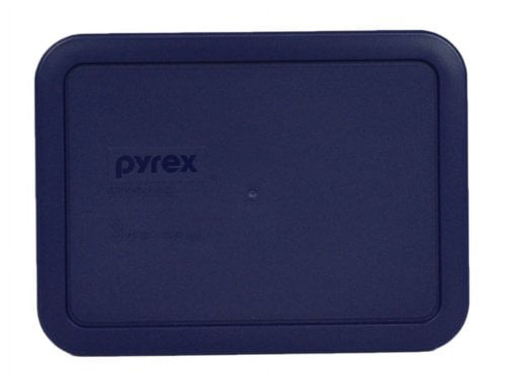 Pyrex 7210-PC Rectangle Dark Blue Plastic Storage Replacement Lid (6-Pack)