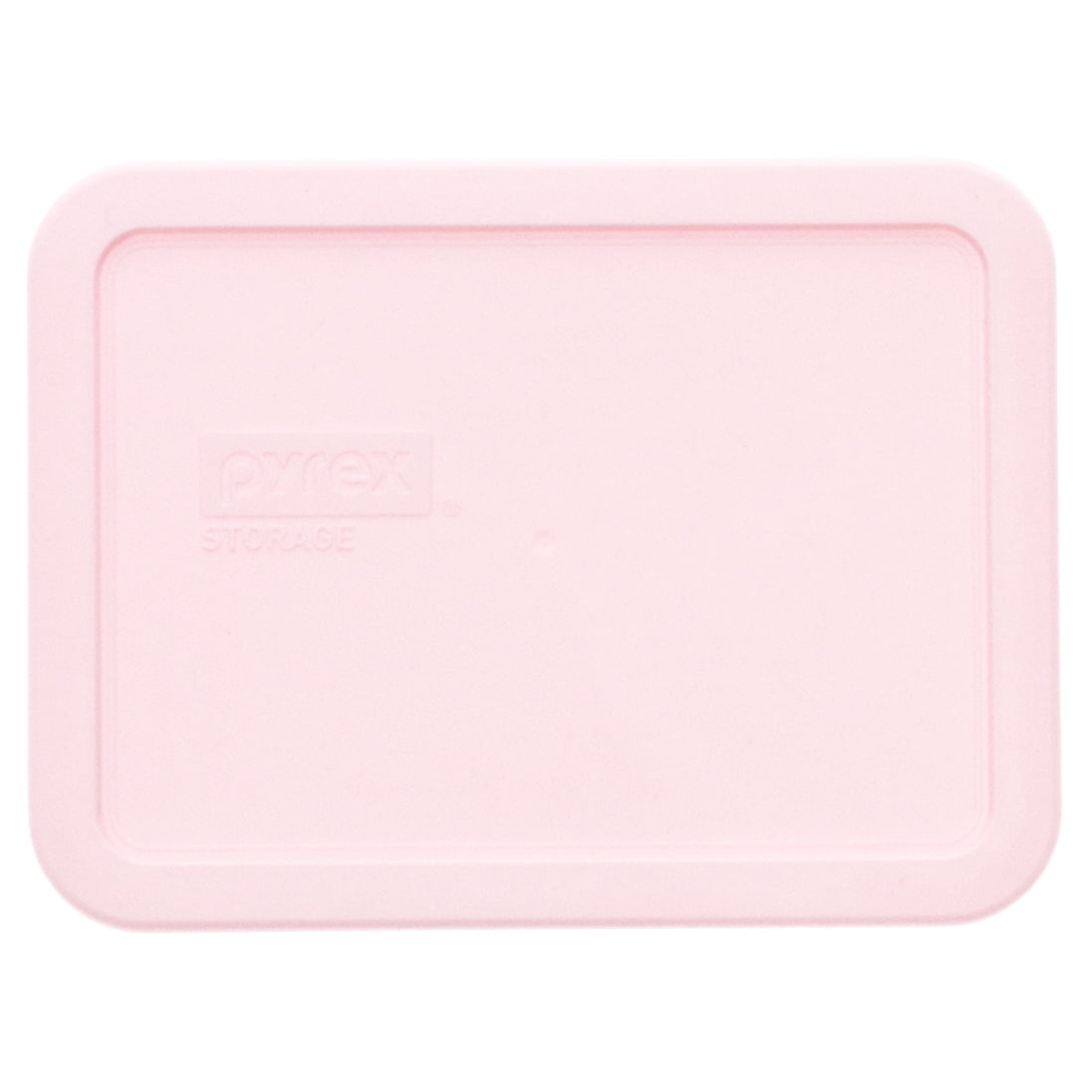 Pyrex (4) 7210 3-Cup Clear Glass Rectangular Dishes with (4) 7210-PC 3-Cup Loring Pink BPA-Free Plastic Lids – Made in the USA