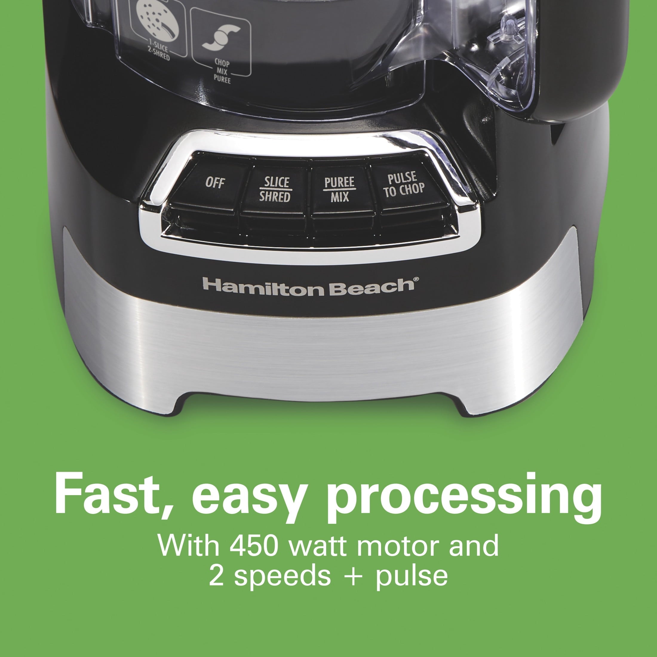 Hamilton Beach 10 Cup Food Processor and Chopper with Stack & Snap Design and Extra Large Chute - Black