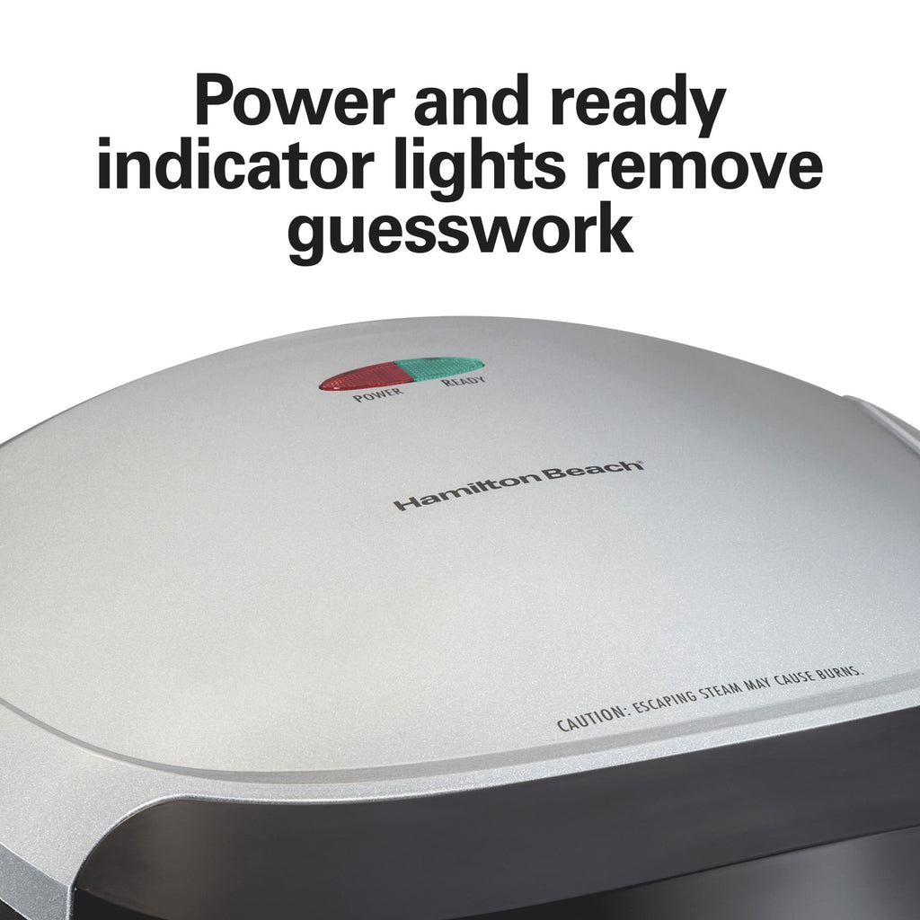 Hamilton Beach Electric Indoor Grill - Smokeless Grill with Floating Hinge for Thicker Foods, Stainless Steel